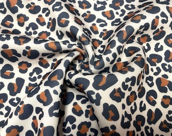 Leopard Spot Animal Super Scuba Techno Print #73 Double Knit Stretch Fabric Poly Spandex Apparel Craft Fabric 58"-60" Wide By The Yard