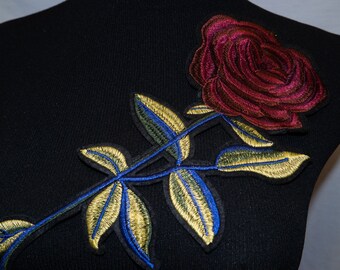 Applique rose #11 brodé de fer-sur fleur patch pour vêtements et accessoires