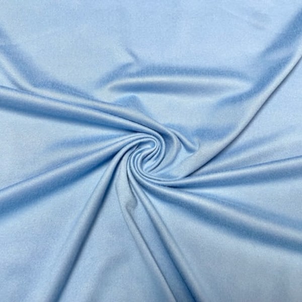 Steel Blue #110 Double Brushed Polyester Spandex Apparel Stretch Fabric 190 GSM 58"-60" Wide By The Yard