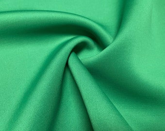 Green #124 Super Techno Neoprene Double Knit  2-Way Stretch Fabric Poly Spandex Apparel Craft Fabric 58"-60" Wide By The Yard