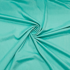 Sea foam #65 Double Brushed Polyester Spandex Apparel Stretch Fabric 190 GSM 58"-60" Wide By The Yard