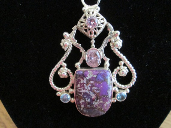 Purple Mojave Turquoise pendant