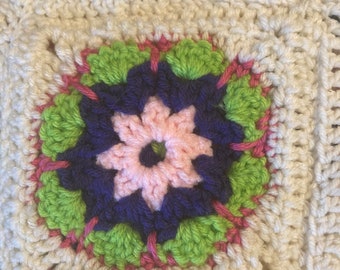 Spring Court Granny Square Afghan