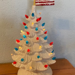 4th of July Holiday Tree - ceramic