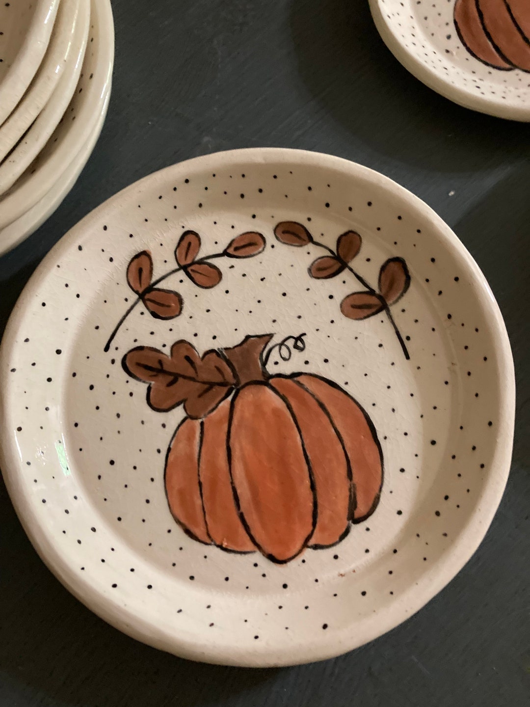 Pumpkin Dish Handmade Pottery Etsy