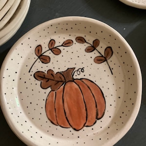 Pumpkin Dish - Handmade Pottery