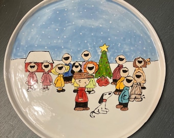 Peanuts Christmas Caroling Platter