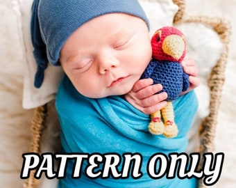Instant PDF Download- Kansas Jayhawk crochet pattern. Baby photo prop  Amigurumi Pattern.