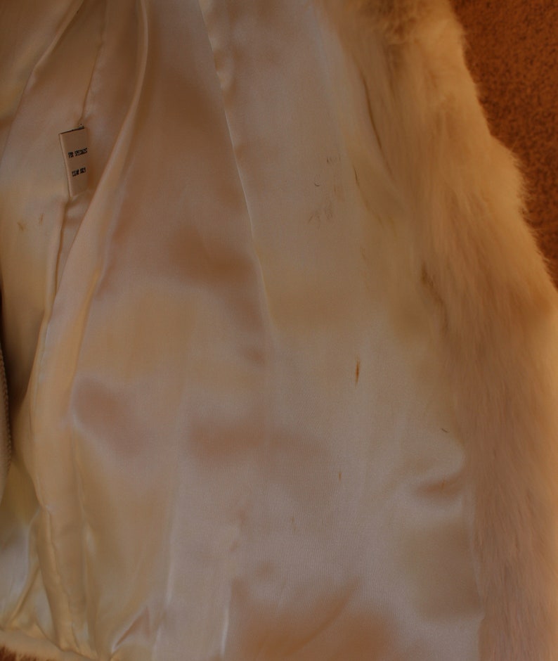 vintage BB Dakota rabbit fur chevron jacket