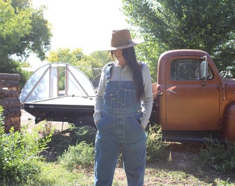 Vintage Key Imperial denim overalls //  vintage bib overalls // vintage overalls