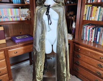 Fae Shimmer Cloak- Olive Iridescent Metallic Organza