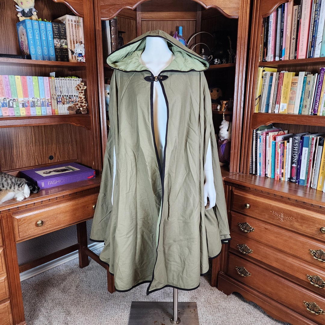 Traveler's Cloak Olive With Olive Lining Etsy