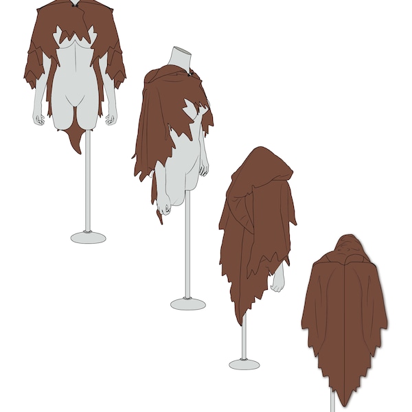 PDF Sewing Pattern- Leaf Cloak