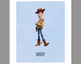 Digital Download Toy Story Woody Pixar Animation Poster Art Nursery Art Print, Walt Disney Pixar Nursery Art Room - 8x10 or 11x14