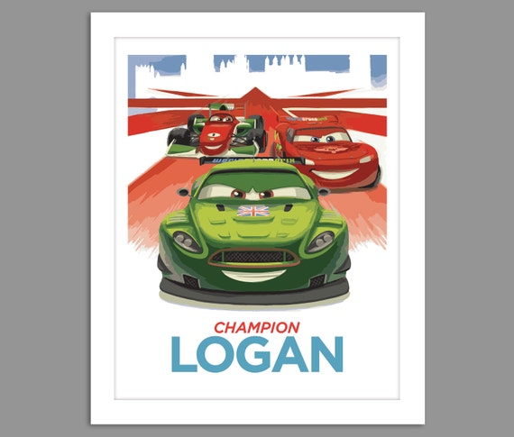 Digital Download Cars 2 Lightning Mcqueen Grand Prix Poster Art