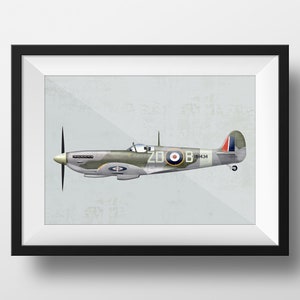 Instant Download Warbirds World War 2 Spitfire art print Boys Rooms Office Spitfire