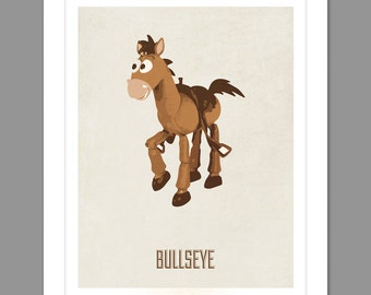 Digital Download Toy Story Bullseye Woody's Horse Poster Art Nursery Art Print, Toy Story Nursery Art Boys Room - 8x10 or 11x14