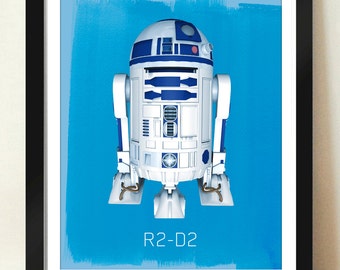 Digital Download Star Wars R2D2 R2-D2 Poster - Boys Room - 8x10 11x14 12x18