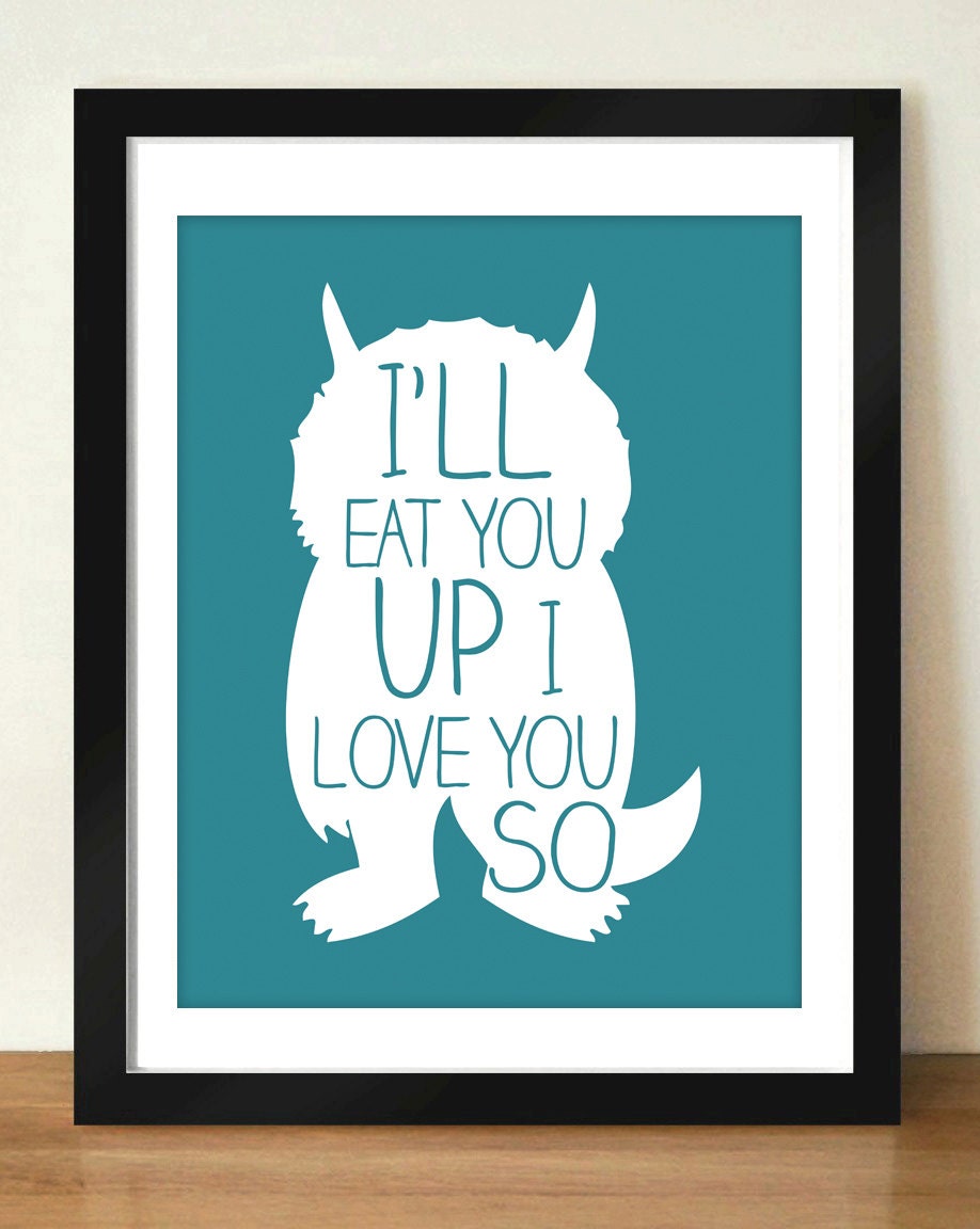 Digital Download Where the Wild Things Are Nursery Art Print Print