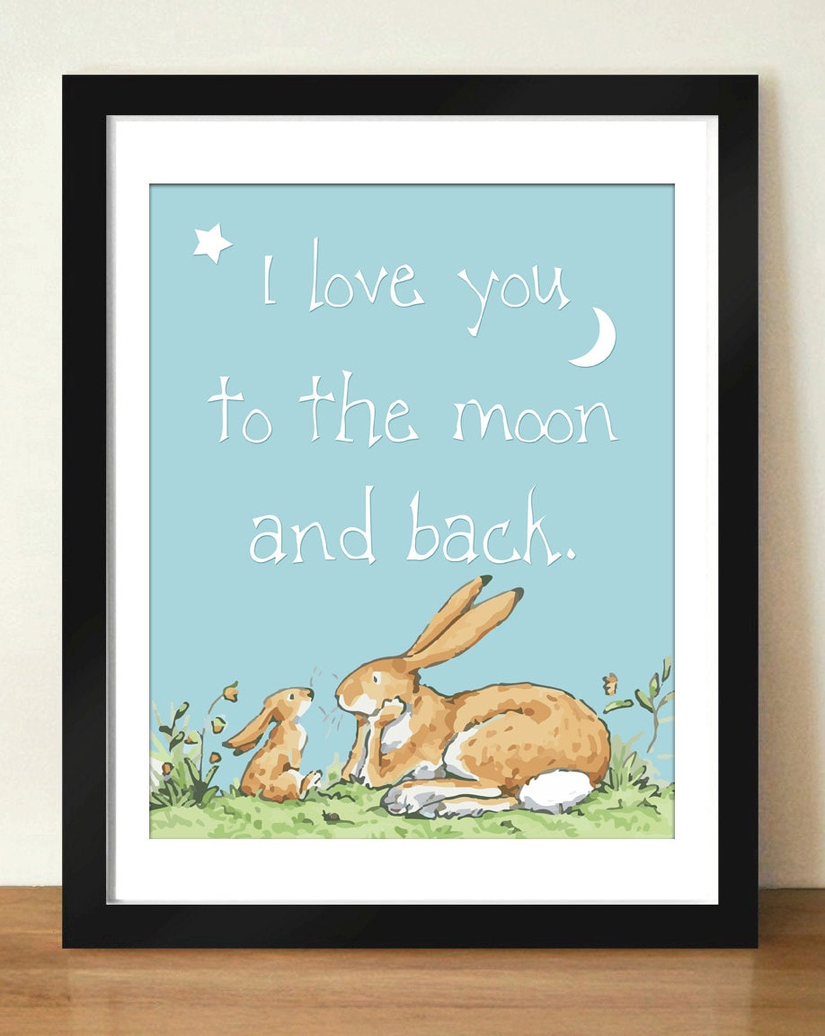 Digital Download I Love You to the Moon and Back Quote Art 8x10 - 11x14 ...