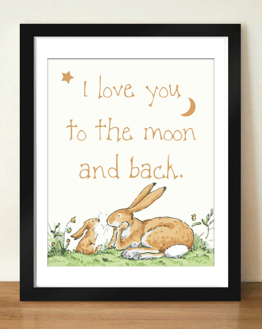 Digital Download I Love You to the Moon and Back Quote Art 8x10 - 11x14 ...