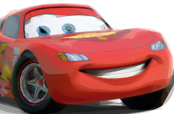 Digital Download Cars 2 Lightning Mcqueen Grand Prix Poster Art