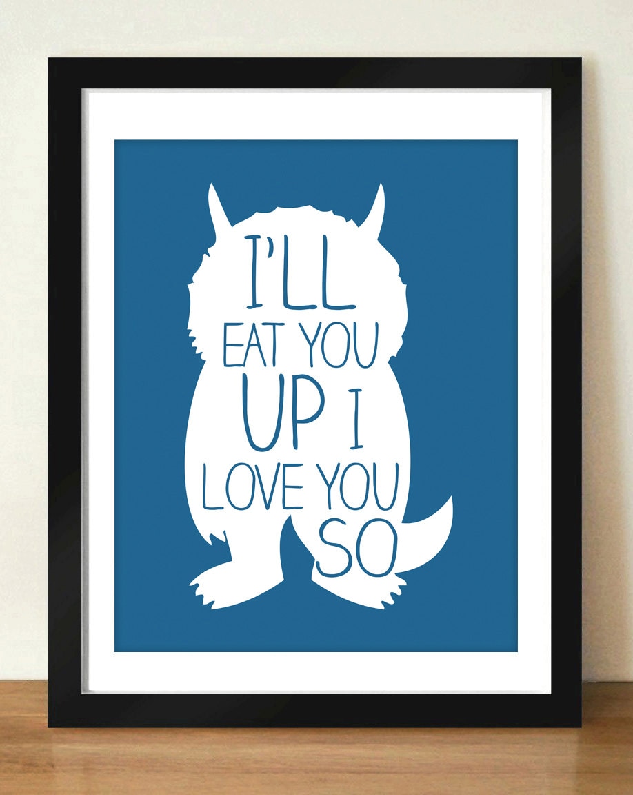 Digital Download Where the Wild Things Are Nursery Art Print Print