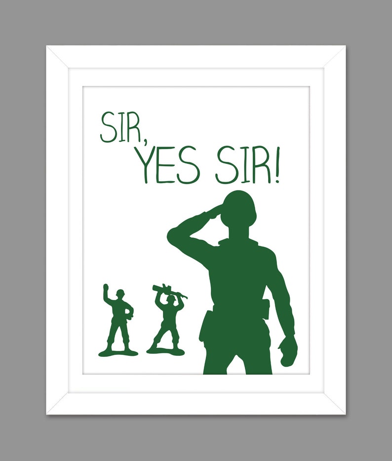 Digital Download Toy Story Sarge Sir Yes Sir Poster Art Etsy