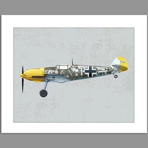 Digital Download Warbirds World War 2 ME 109 art print Boys Rooms Office Messerschmitt 109