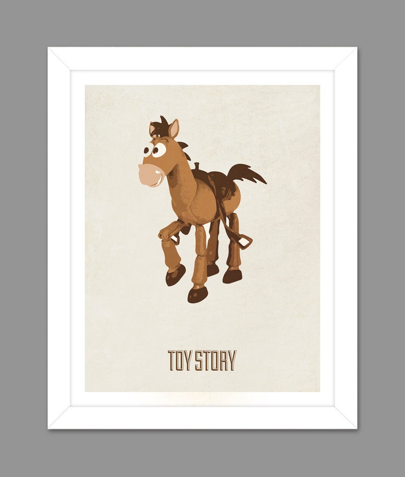 Digital Download Toy Story Bullseye Woody's Horse Poster Art Nursery Art Print, Toy Story Nursery Art Boys Room 8x10 or 11x14 image 2