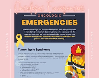 Pediatrische *Oncologische noodgevallen* OnePager