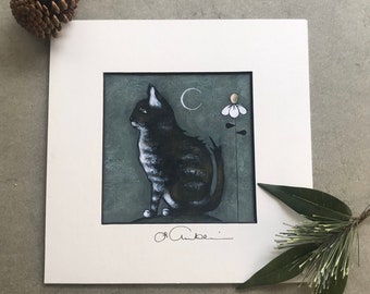 Gracie el gato, impresión de 8x8 mates
