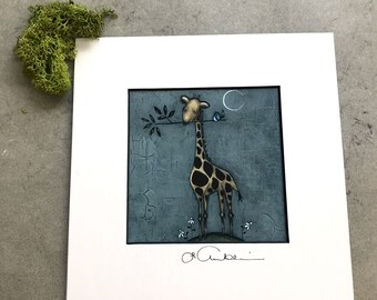 La alta y amigable gira 8x8 mate print
