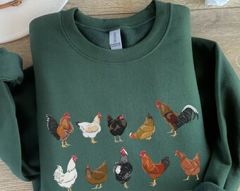 Chicken Sweatshirt - Thanksgiving Shirt - Chicken Shirt - Thanksgiving Sweatshirt - Funny Chicken Shirt - Gezellig Sweatshirt - Herfst Sweatshirt