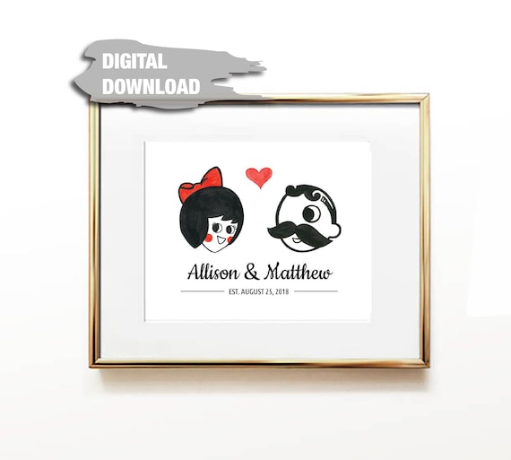 Natty Boh Beer And Utz Girl Printable Custom Couples Wall Art Etsy