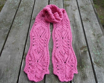 Hearts Revealed Scarf Knitting Pattern Downloadable Supply patterns