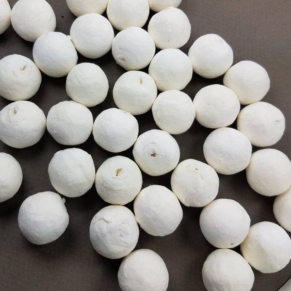 35mm Spun cotton balls, quantity of 12, made in Germany Cotton Paper Fiber Compressed Balls