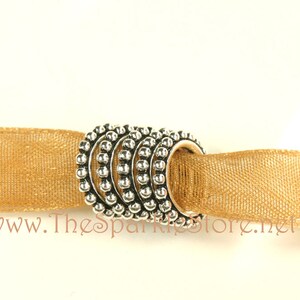 TierraCast Pewter large beaded ring links, silver plated connectors - circle element, (15-1010B)