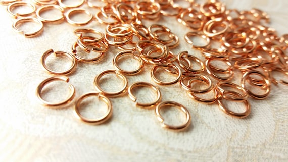 Copper 4mm I.D. 18 Gauge Jump Rings, 1/2 oz (~ 125 rings) – Beaducation