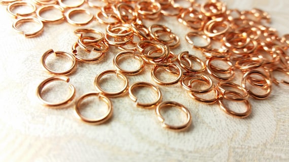 230 Pcs 18 Gauge Solid Copper Jump Rings - 7mm OD, Saw-Cut, Made In USA, 1 Ounce Pack - View #3