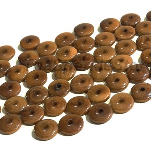 Tagua Lentil Beads, 9mm, Vegetable Ivory, Eco-friendly Rainforest Beads, Sustainable & Organic Palm Ivory, Light Brown (05-2001A) Qty: 50
