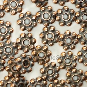 TierraCast 5mm Beaded Heishi Spacer Bead TC93-0421-18, Pewter Antique Copper 10pc per pkg 19-1001c