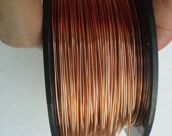 10ga round copper wire, 3 feet, DS, bare #110 USA wire, thick and heavy wire, 2.59mm wire, dead soft 3'