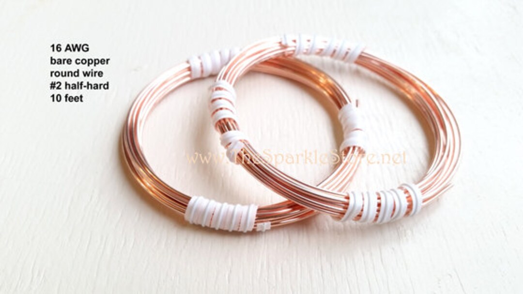 16ga Halfhard Round Copper Wire 10 Feet USA 110 Copper Etsy