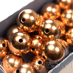 USA Made Seamless Copper Beads, 12.5mm with 2mm Hole (19-2010A)