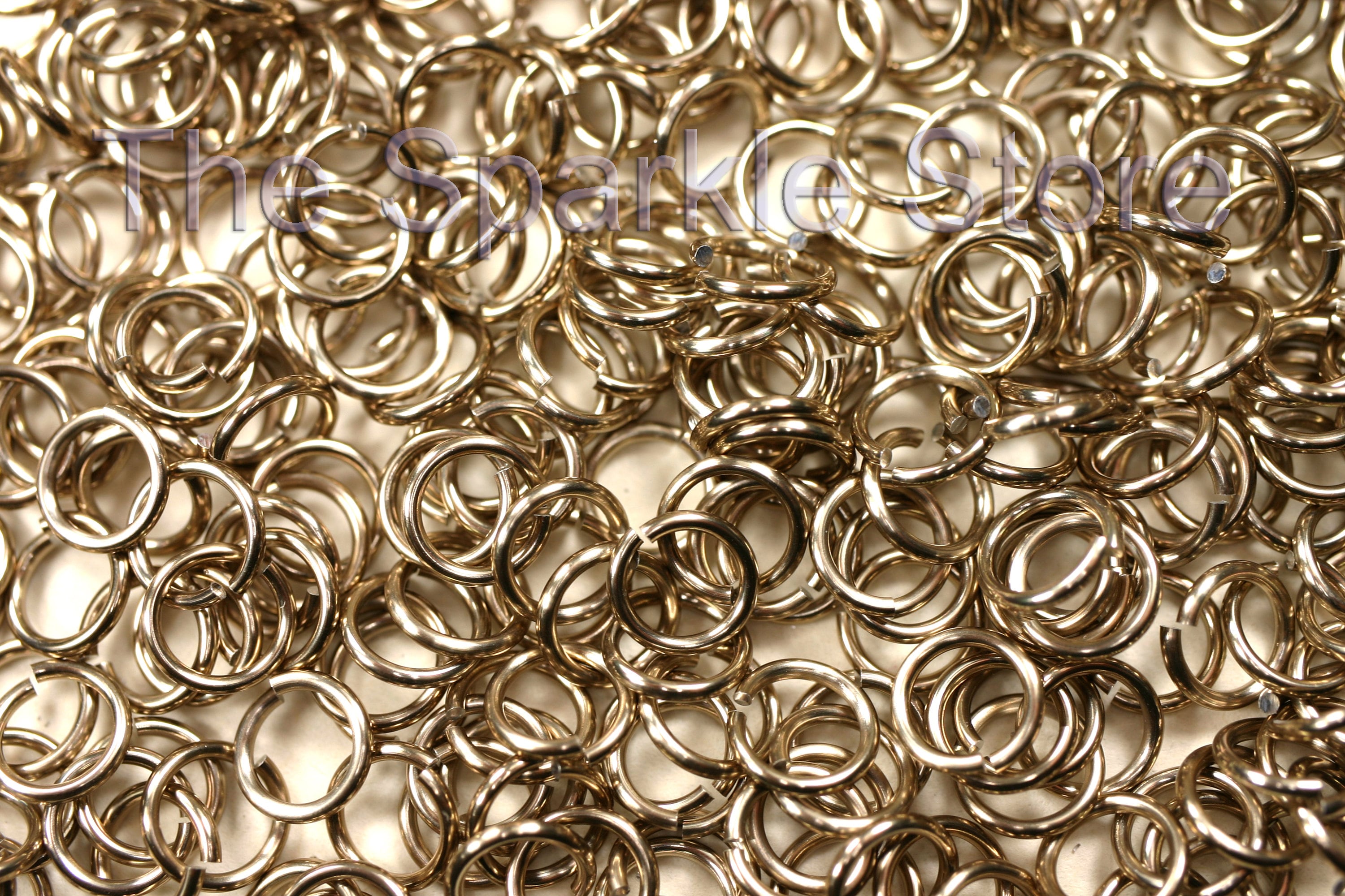 20+ 18ga Champagne Jump Rings, 6.2mm OD, 4.2mm ID, Anodized Aluminum ...