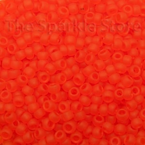 8/0 TOHO Round Transparent Frosted Hyacinth seed beads, 10 grams, matte beads, made in Japan, 1mm hole, Color# TR-08-10BF  (SKU #05-1004A)