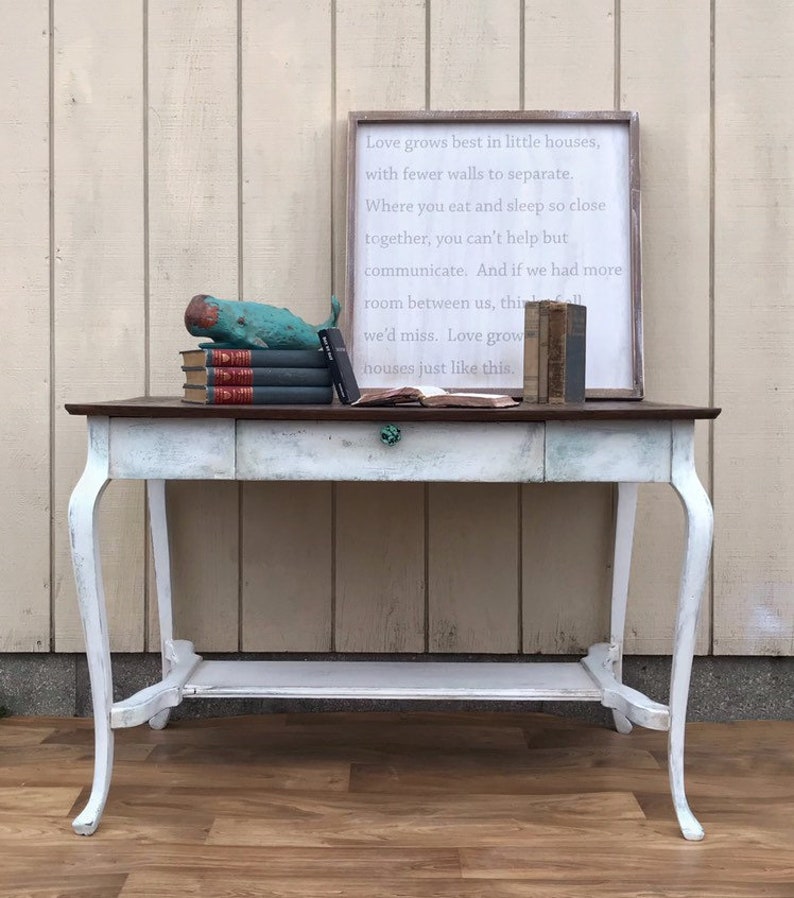 Vintage Library Table Writing Desk Sofa Console Wood Writing Desk Sofa Table Console Wood