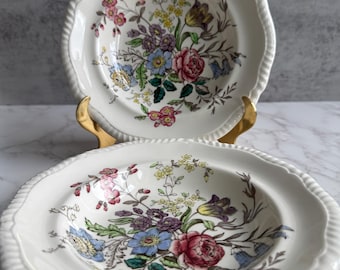 Vintage Copeland Spode Romney Bowl: Floral Cottagecore Decor
