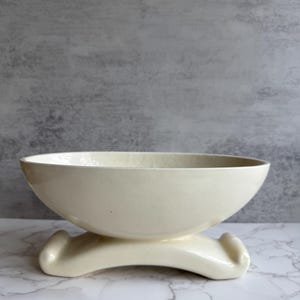 vintage cream pottery planter MCM